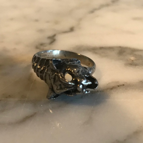 Saint Laurent Paris Men’s Panther Angry Cat Ring - Picture 2 of 6